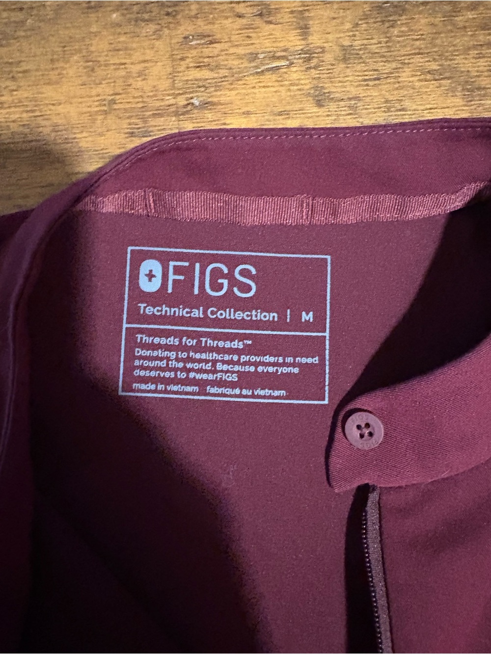 Figs Women’s Burgundy Scrub Set - Picture 10 of 10